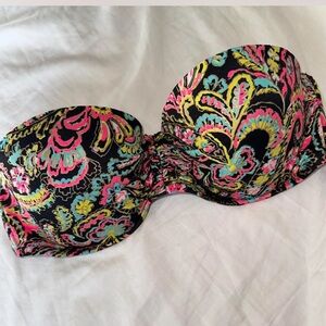 Victorias Secret 36C print strapless Bikini Top